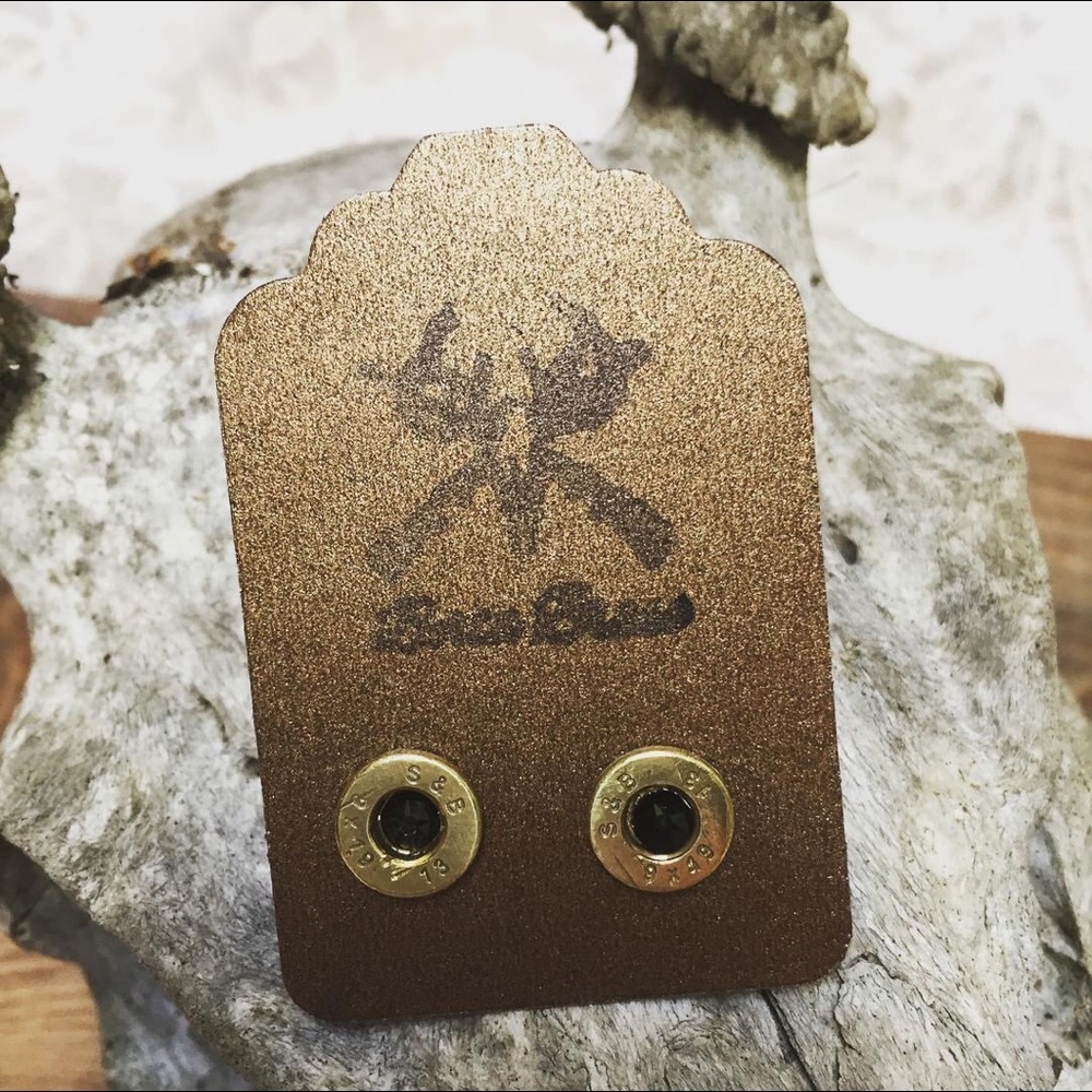 Black Bullet Casing Earrings